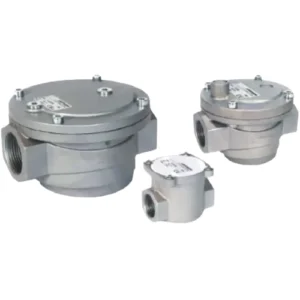 Madas industrial gas filter for gas burner boiler PNG natural gas pipeline — washable synthetic cartridge, threaded flanged, aluminium body