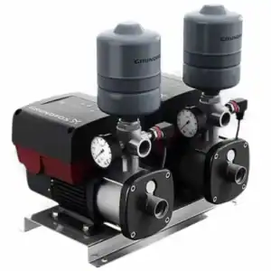 Grundfos CMBE Twin duplex booster pump — 2 pumps parallel, constant water pressure, VFD energy saving, for apartments schools hospitals hotels Jodhpur India